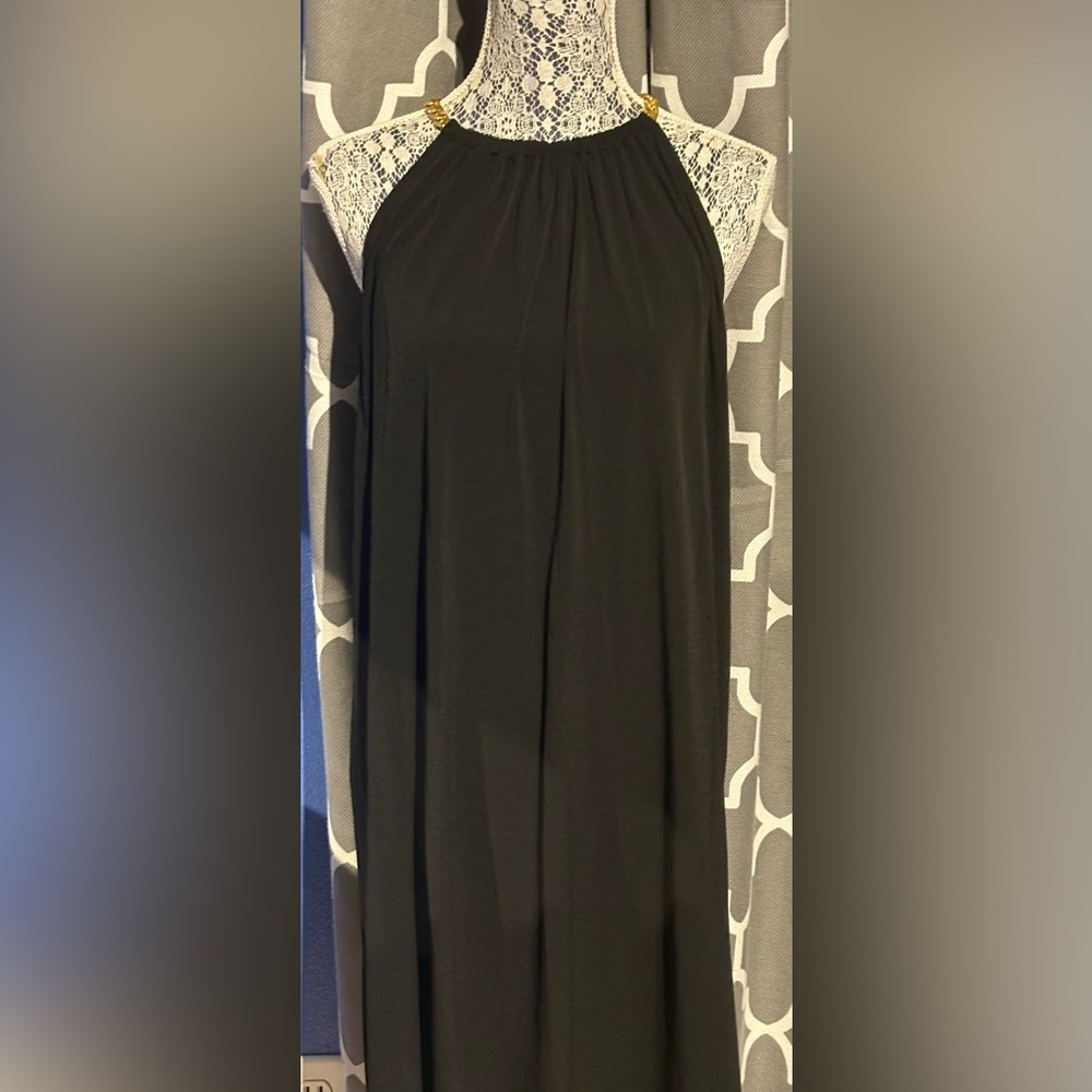 Michael Kors Black Elegant Mid Dress